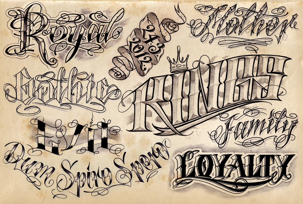 tattoo font letters